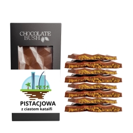 Czekolada Dubajska mleczna z nadzieniem pistacjowym 100g